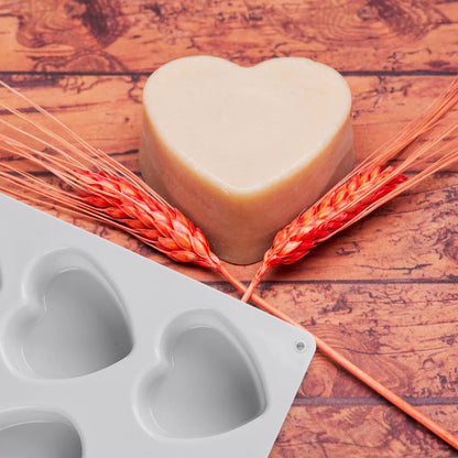 Silicone Heart Shape Soap Mould, 6 Cavity — image 3