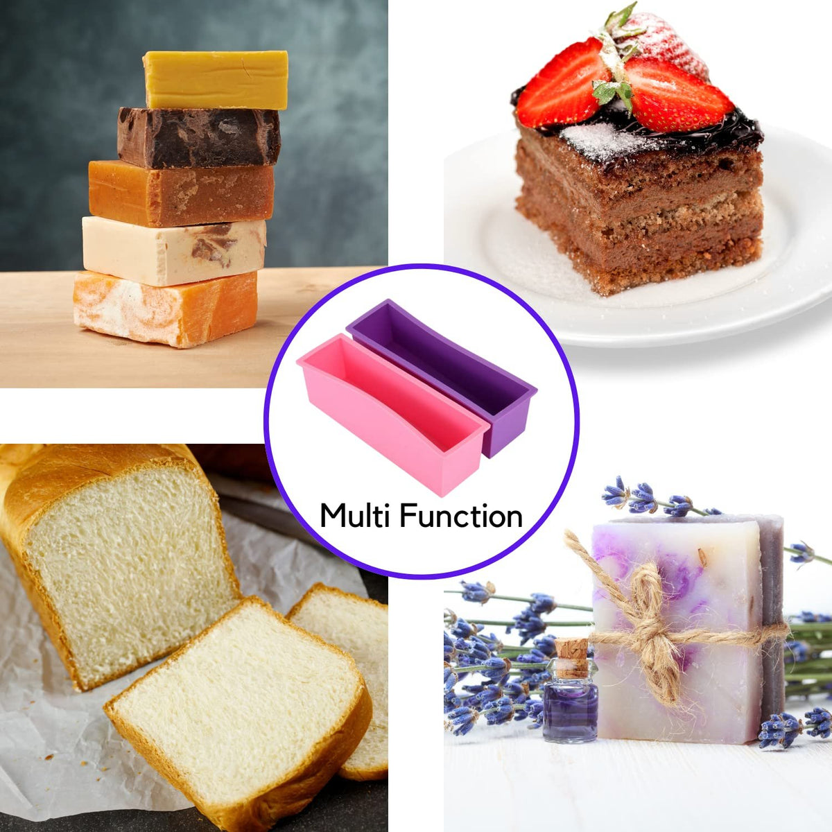 Silicone Rectangular Shape Soap Mould — image 4