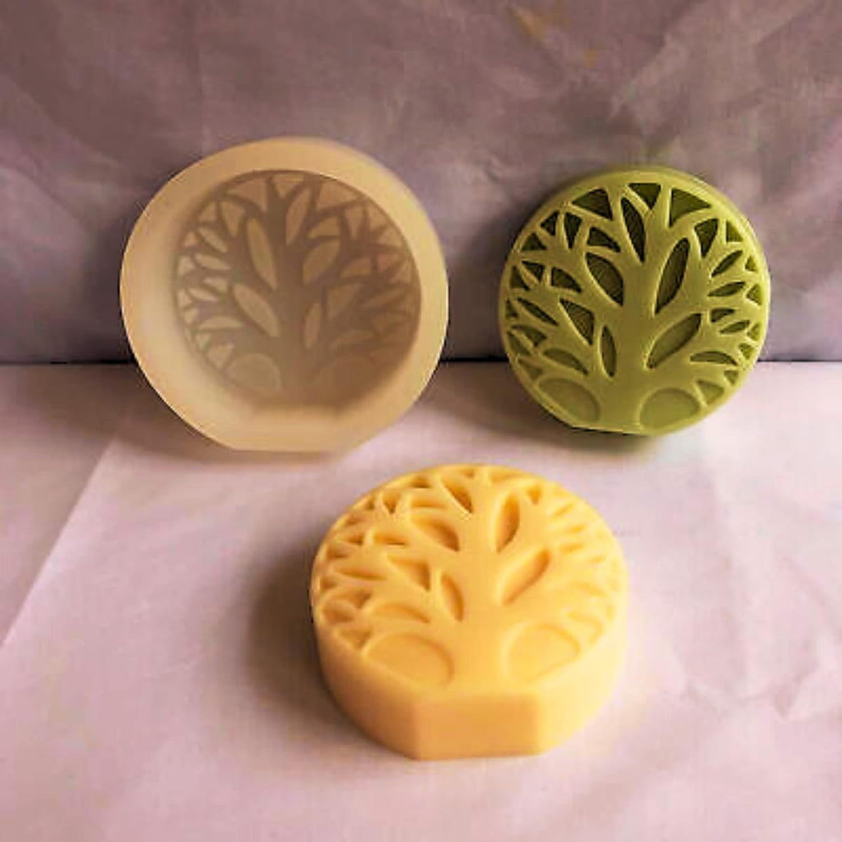 Silicone Round Tree Candle Mould — image 2