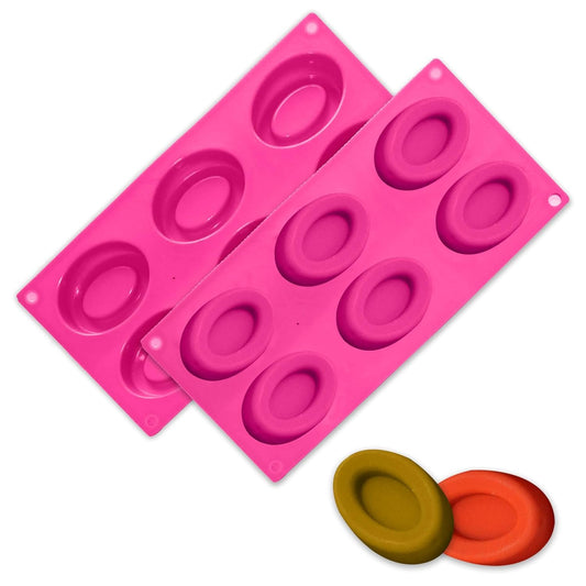 Silicone Pear Shaped Soap Mould for Homemade Soap, 6 Cavity — image 1
