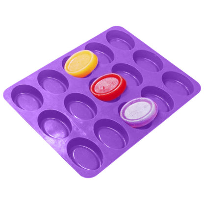 Silicone Oval Shape Reusable Soap Mould , 15 Cavity — image 2
