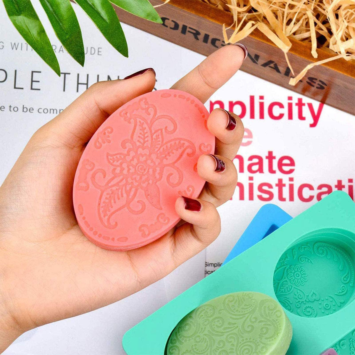 Flower Leaf Pattern Soap Mould, 6 Cavity — image 7