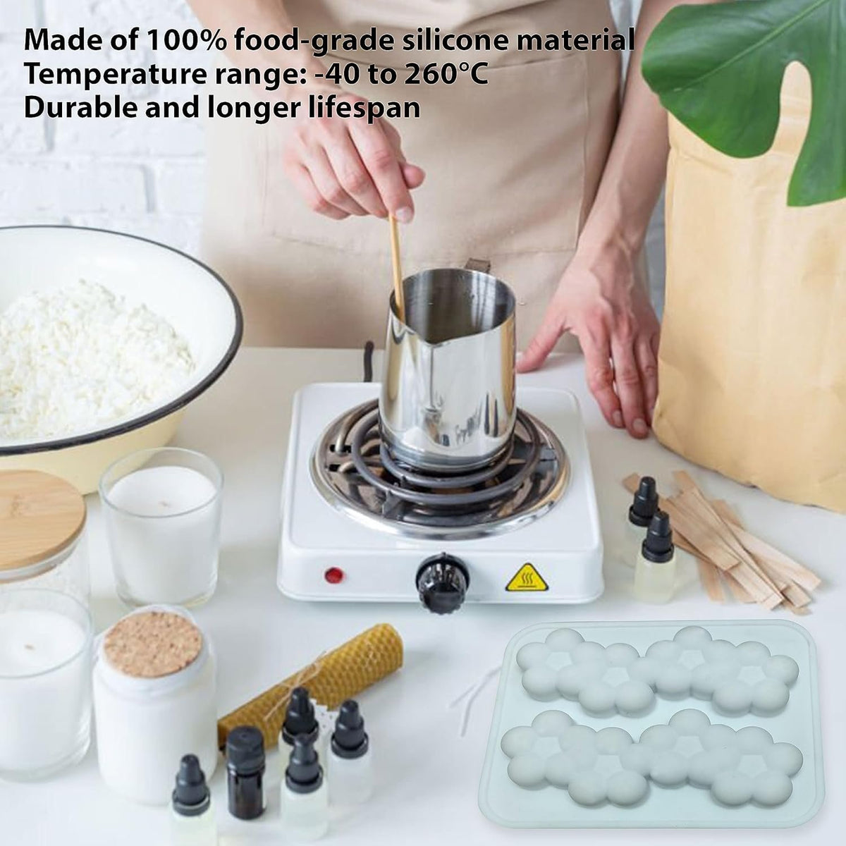 Silicone Bubble Candle Mould, Multi Purpose Use — image 4