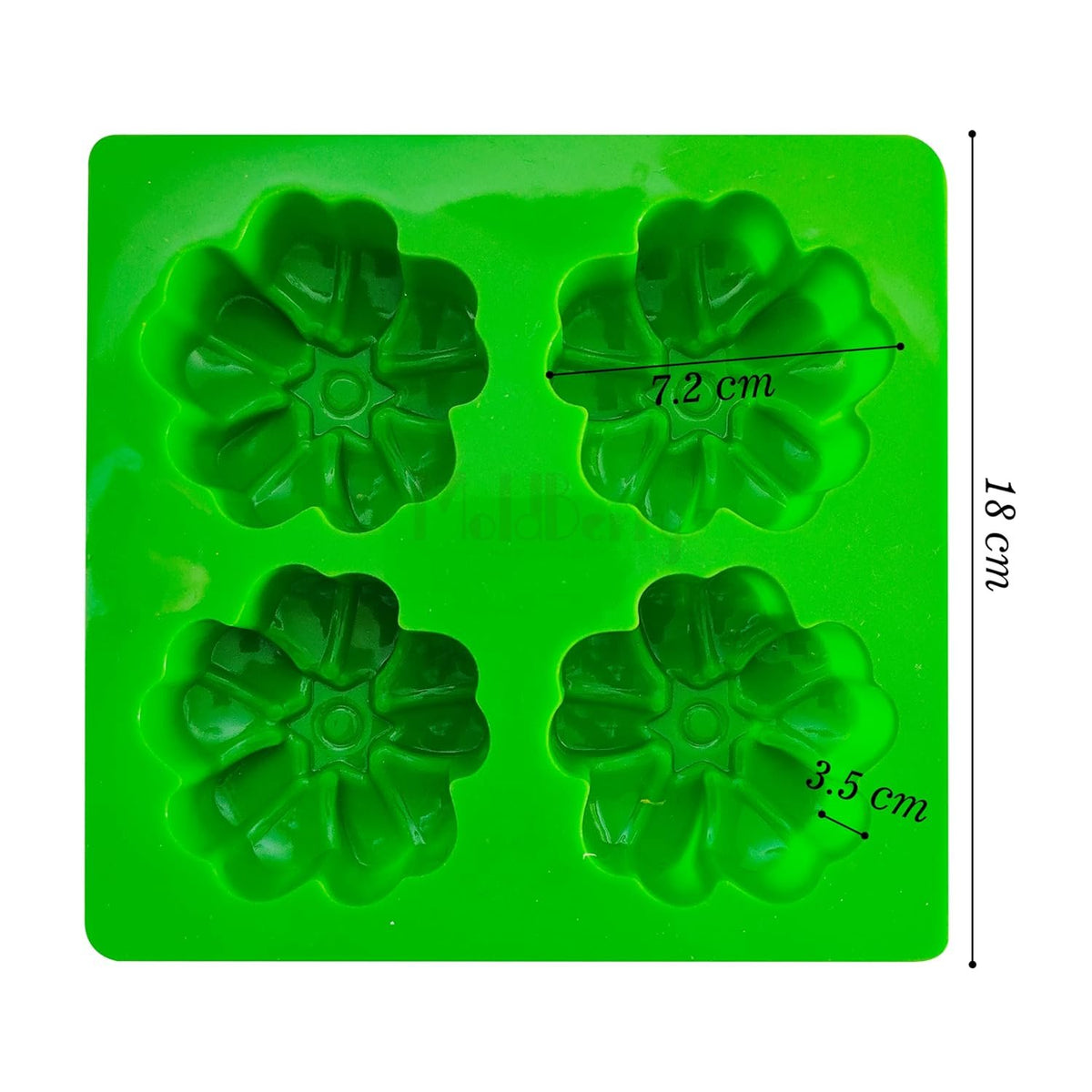 Silicone Flower Shape Mould, 4 Cavity — image 2