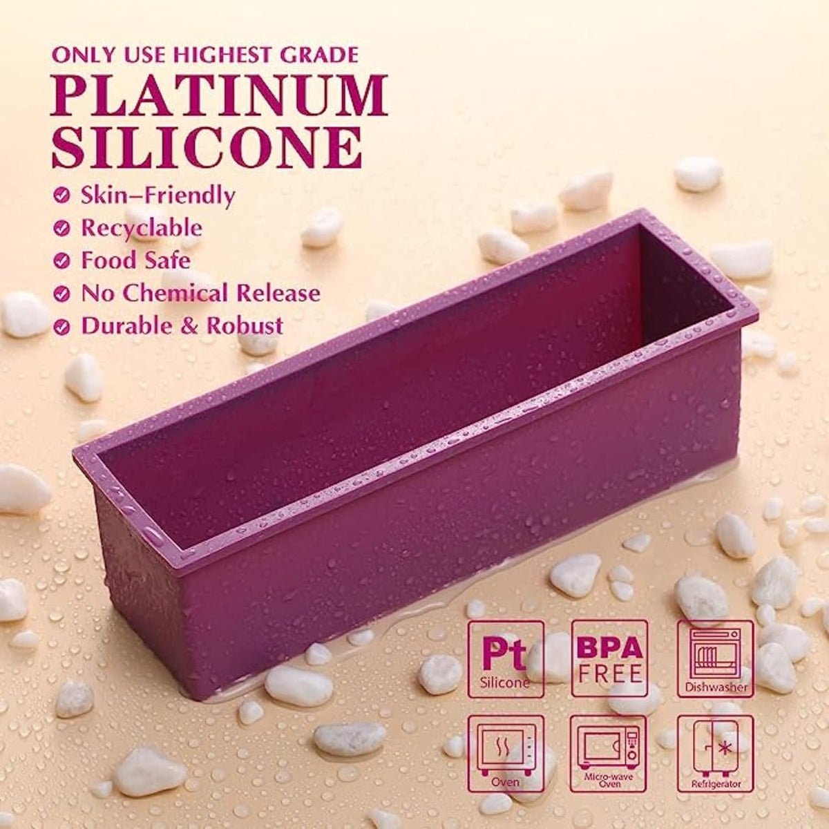 Silicone Rectangular Shape Soap Mould — image 5
