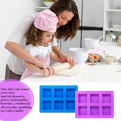 Silicone Square Shape Soap Mould, 6 Cavity — image 6