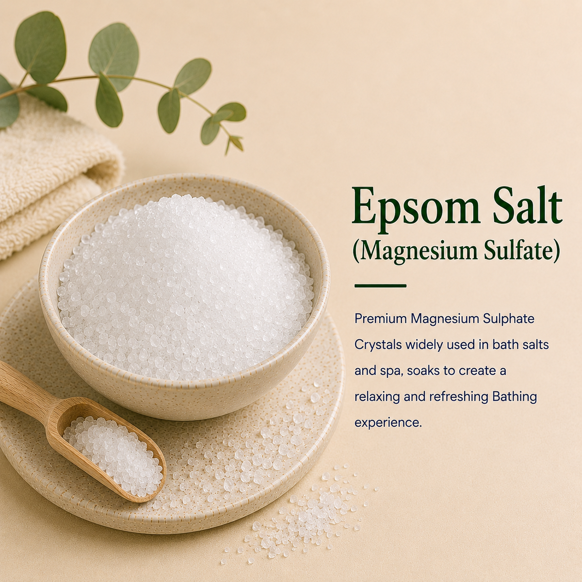 Epsom Salt – Magnesium Sulfate - Bath Bomb & Bath Salt