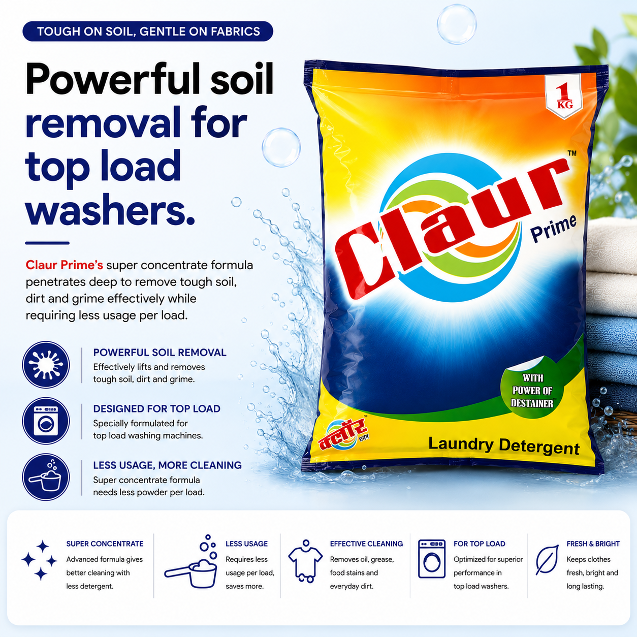CLAUR PRIME – Laundry Detergent Powder