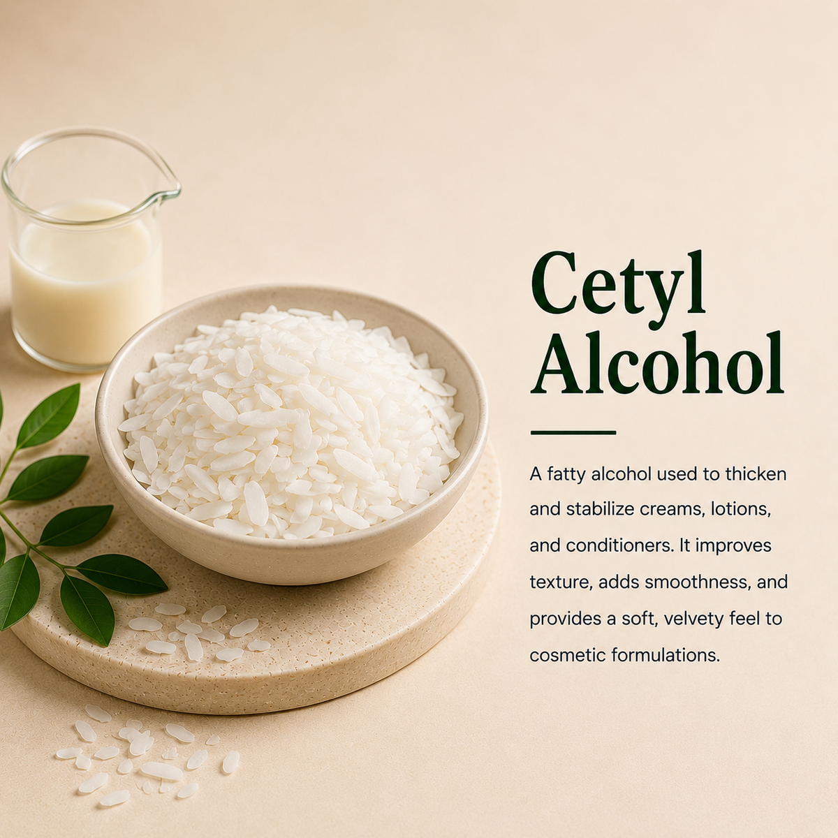 Cetyl Alcohol - Thickener, Conditioner & Emulsifier