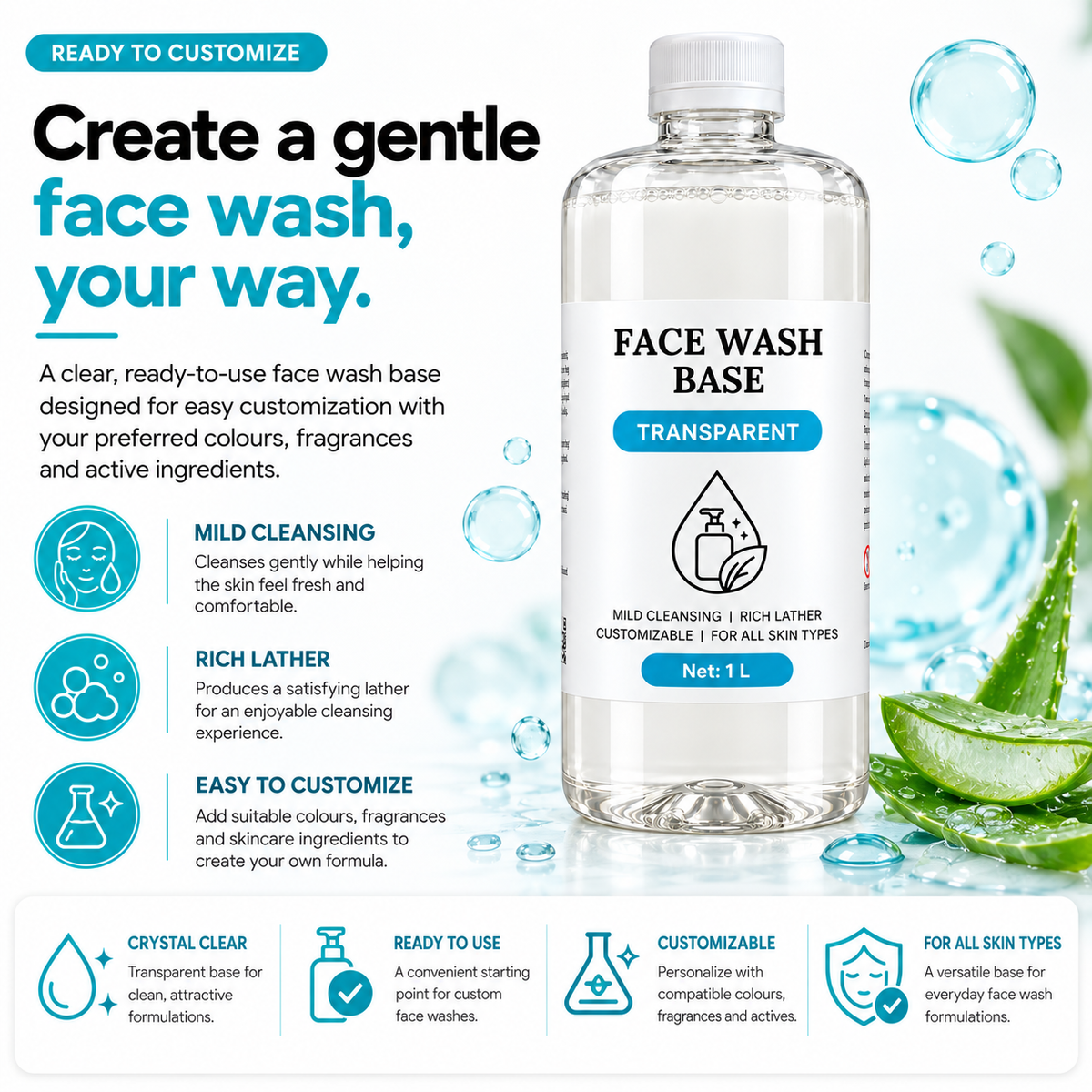 Face Wash - TRANSPARENT Liquid Base