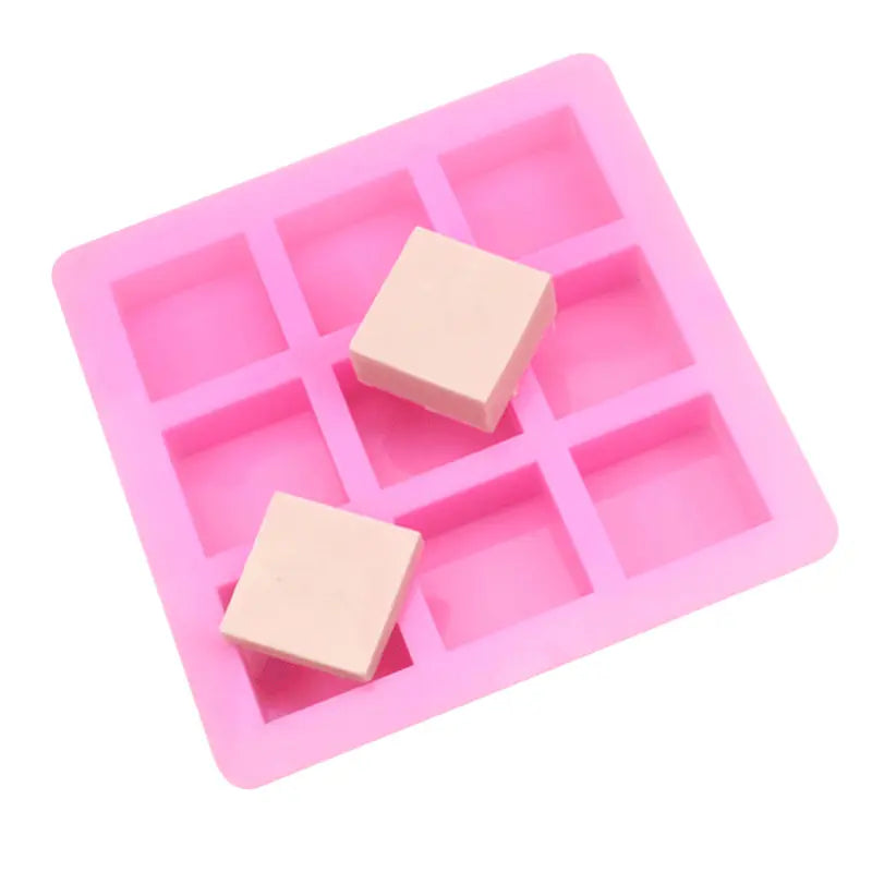 Silicone Square Shape Soap Mould, 9 Cavity — image 5