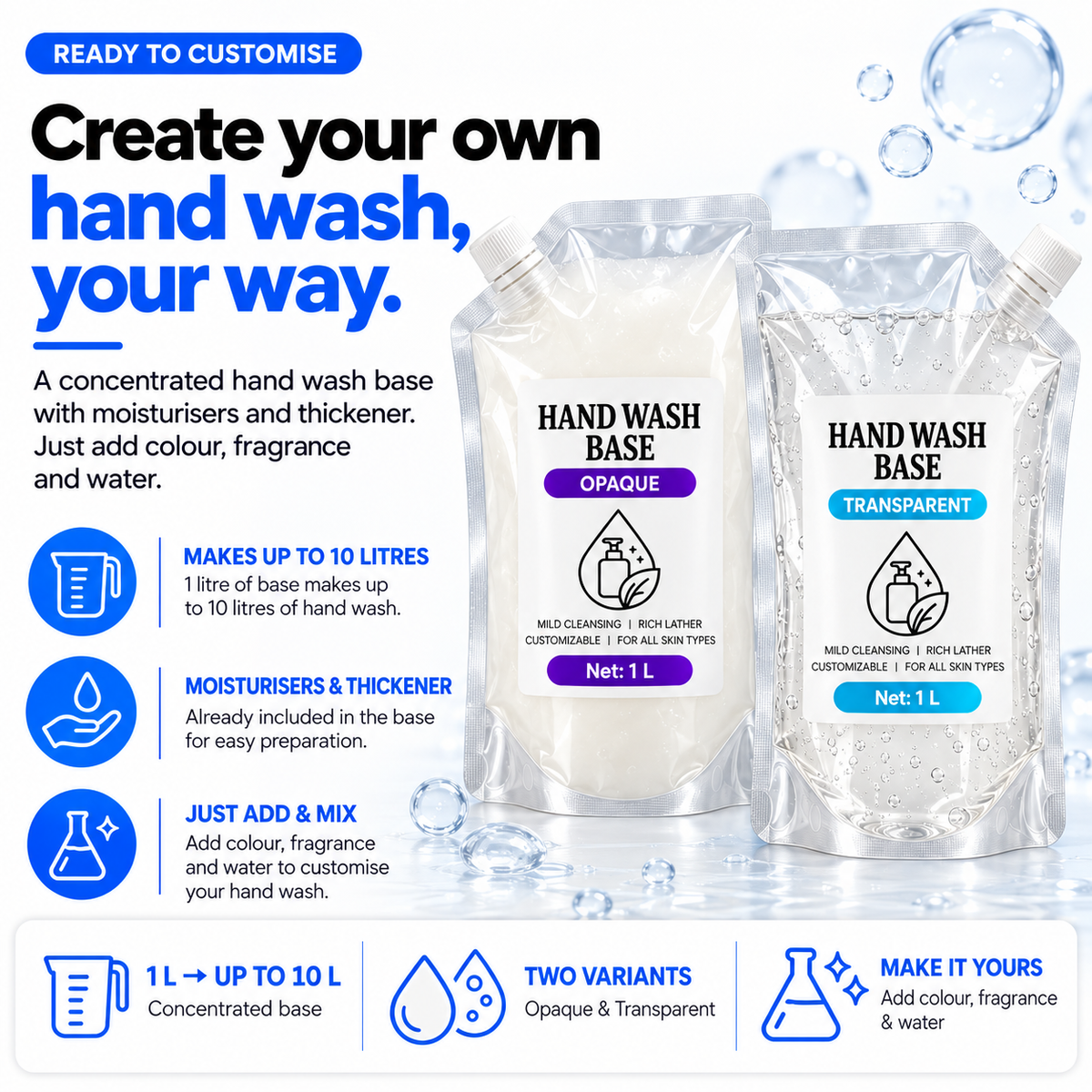 Hand Wash - Transparent Liquid Base