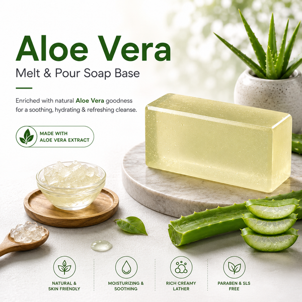 MELT & POUR SOAP BASE  - ALOE VERA