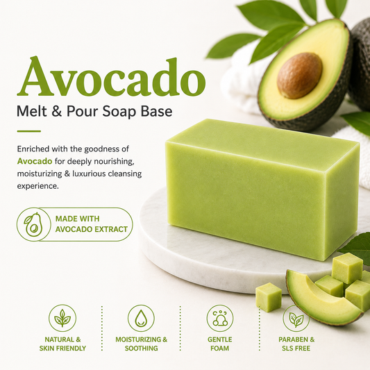 MELT & POUR SOAP BASE  - AVOCADO