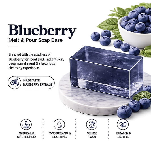 MELT & POUR SOAP BASE  - BLUEBERRY