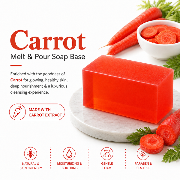 MELT & POUR SOAP BASE  - CARROT