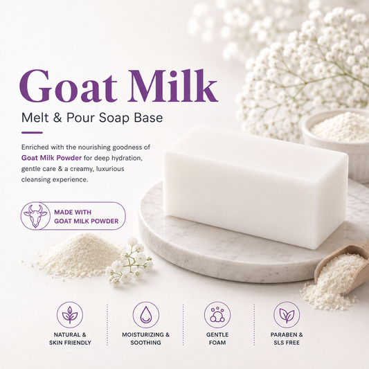 MELT & POUR SOAP BASE  - GOAT'S MILK