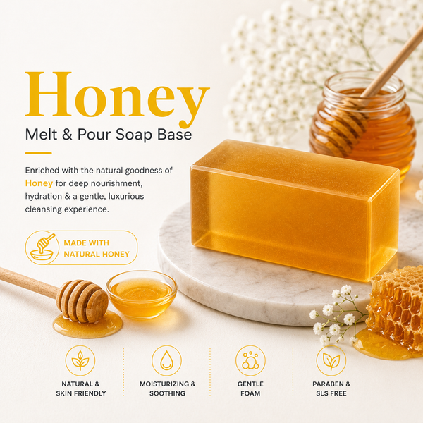MELT & POUR SOAP BASE  - HONEY
