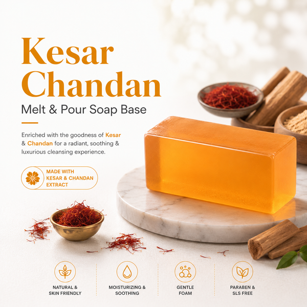 MELT & POUR SOAP BASE  - KESAR CHANDAN