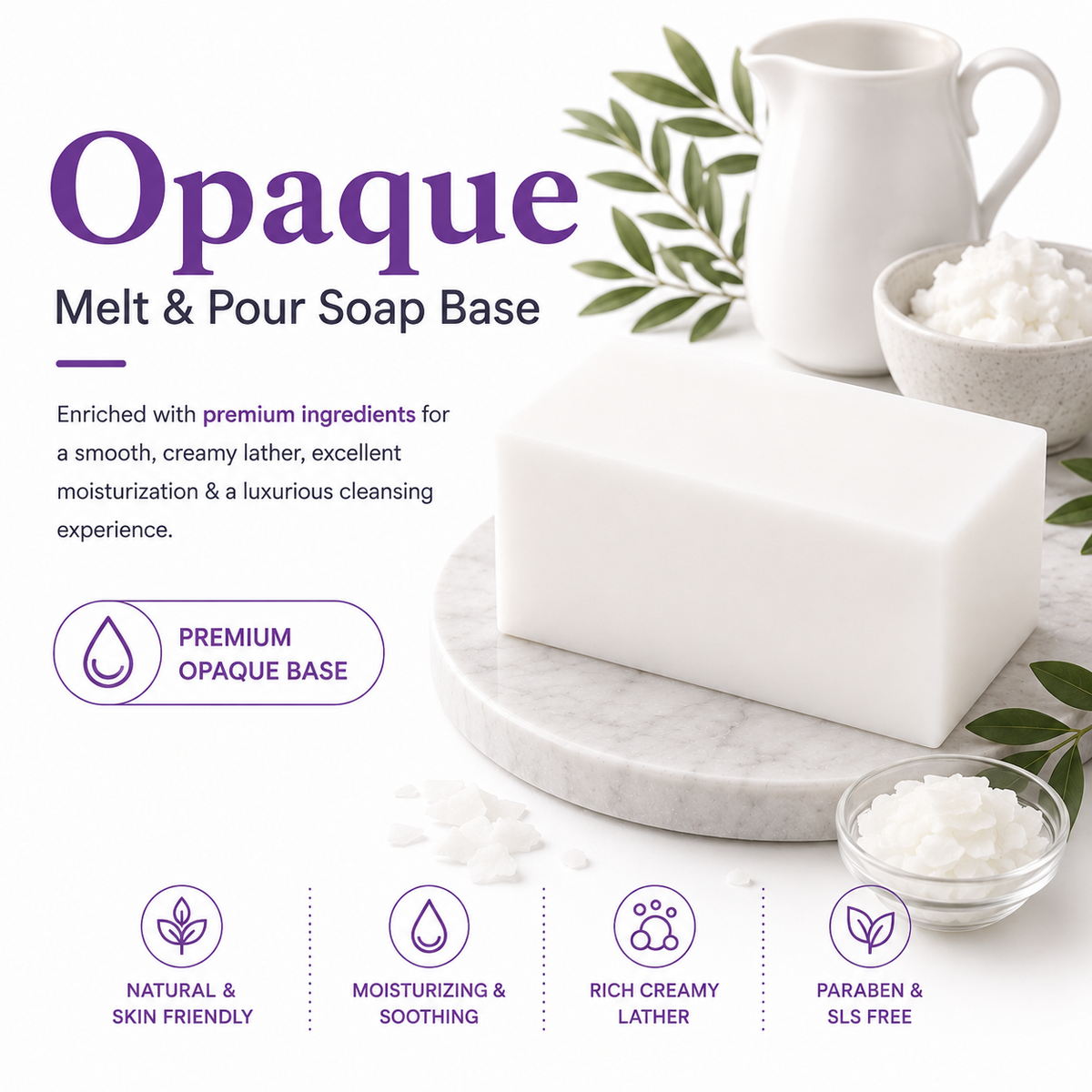 MELT & POUR SOAP BASES - OPAQUE