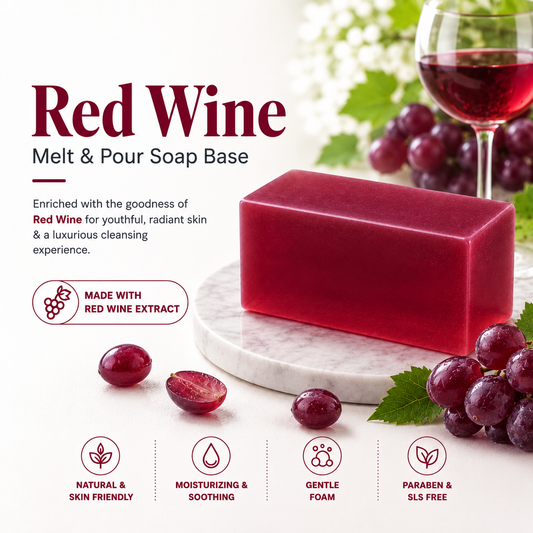 MELT & POUR SOAP BASE  - RED WINE
