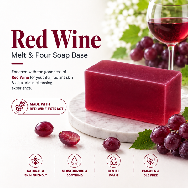 MELT & POUR SOAP BASE  - RED WINE