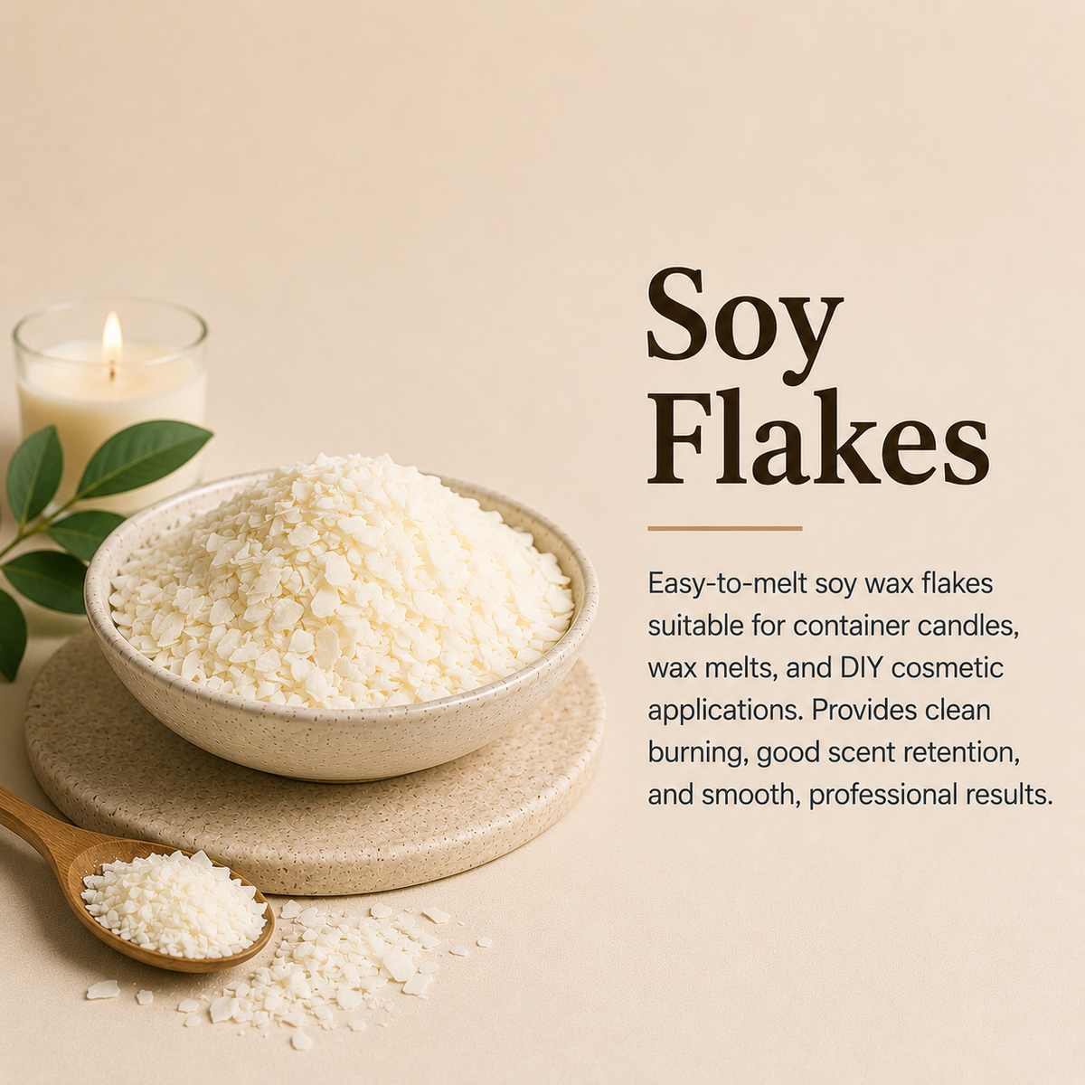 Soy Wax - Flakes | Wax  For Candles & Cosmetics