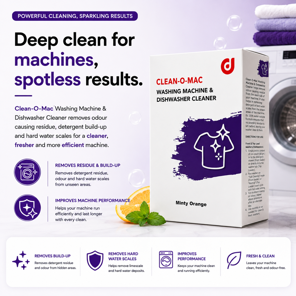 CLEAN O MAC – Washing Machine & Dishwasher Cleaner