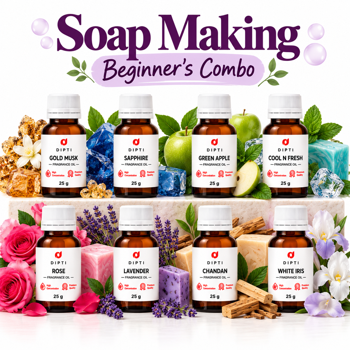 Soap Making Biginner's  Fragrance Combo | 8 Fragrances
