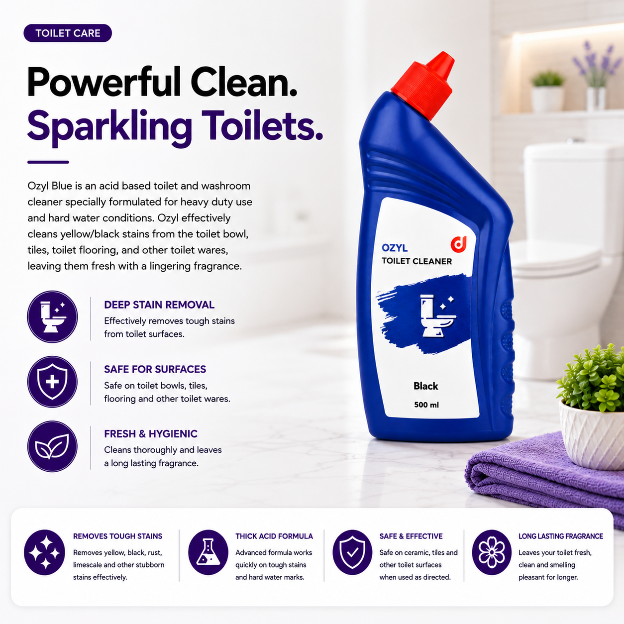 Ozyl Toilet Cleaner - Black