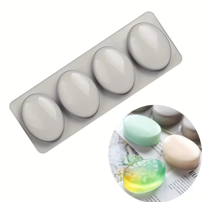 Silicone Oval Soap Mould, 4 Cavity — image 5