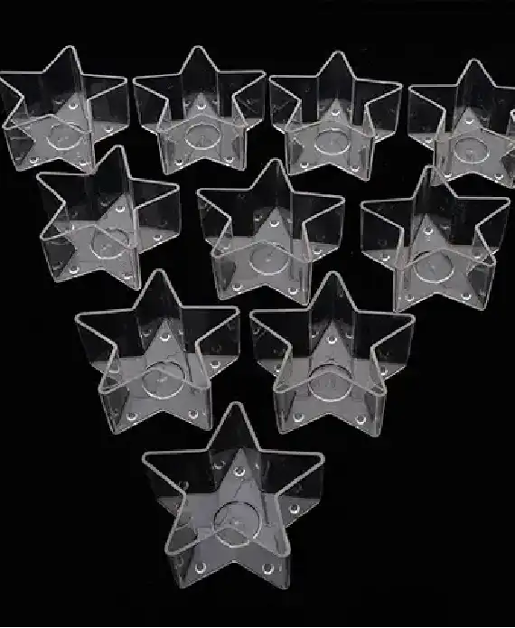 Star acrylic tea light containers — reference image
