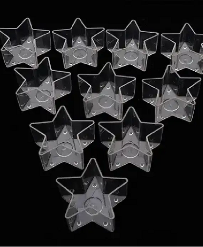 Star acrylic tea light containers — reference image