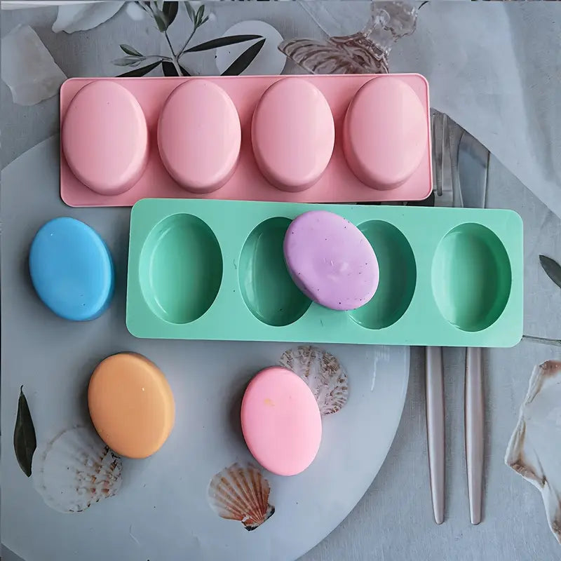 Silicone Oval Soap Mould, 4 Cavity — image 4