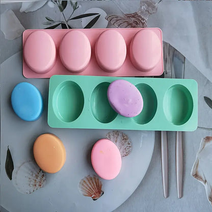 Silicone Oval Soap Mould, 4 Cavity — image 4