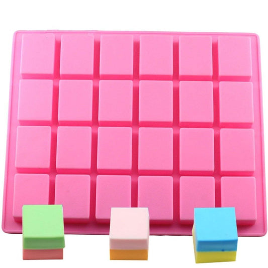 Silicone Small Rectangular Soap Mould, 24 Cavity — image 1